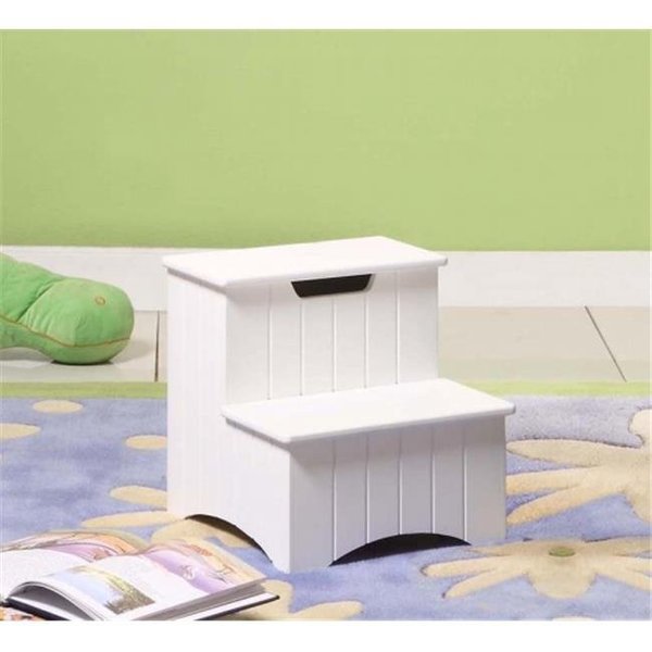 Inroom Furniture Designs Inroom Furniture Designs 31W Storage Step Stool White Finish 31W